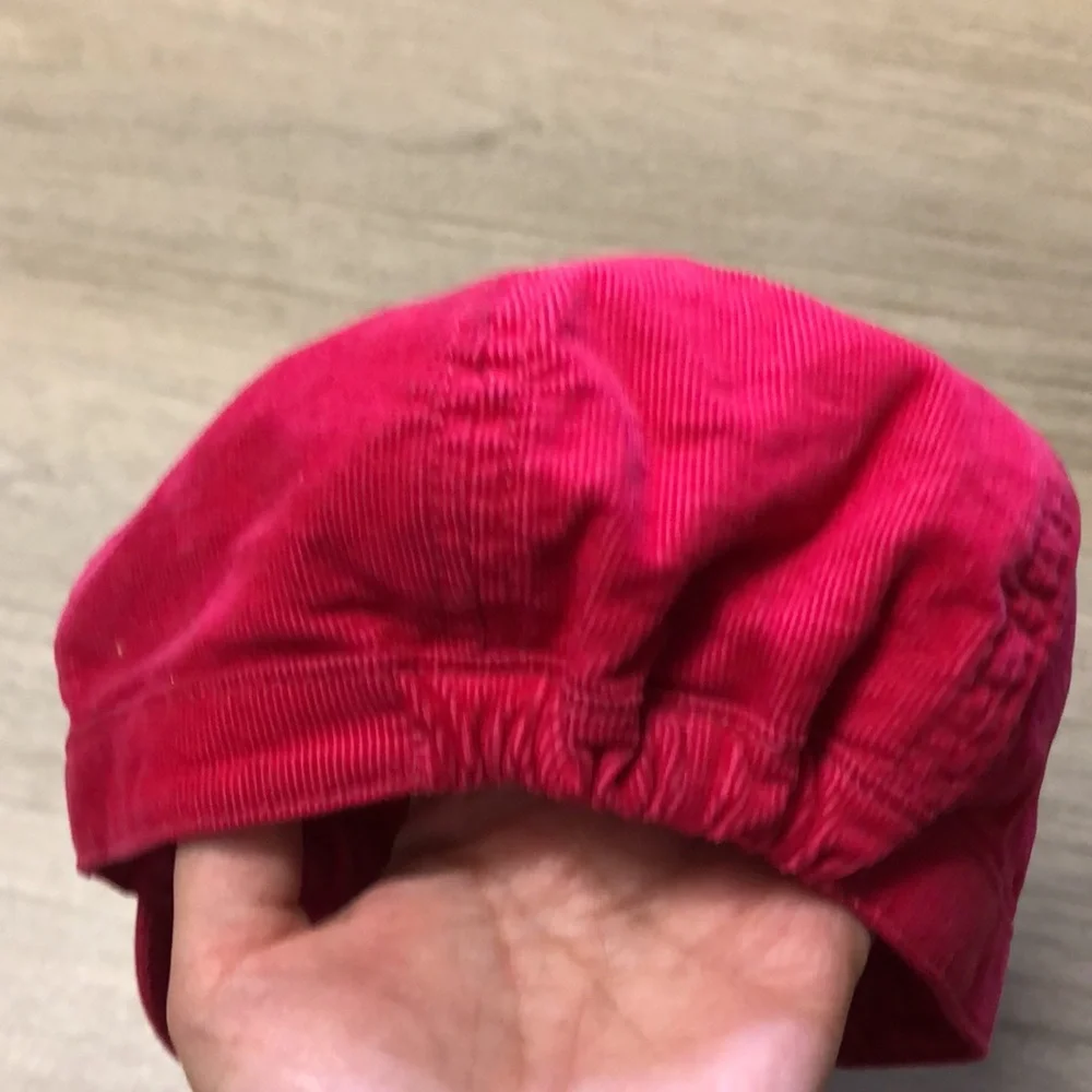 Kids Hot Pink Corduroy Hat